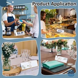 Dailygoods- Naamkaart 20 Stuks - Herbruikbare Tafelkaarten - Droog Uitwisbaar - Naamkaartjes Bruiloft - Naamkaartjes Conferentie - Ideaal voor Kantoor - Tafelkaart — thumbnail 2