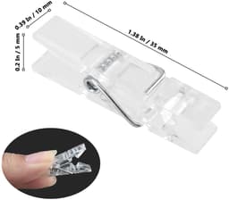 Dailygoods- Mini Wasknijpers 300 Stuks - Transparant - Kunststof - Kleine Knijpers - Duurzaam - Metalen Veer - Ideaal voor Knutselen — thumbnail 4