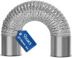 Flexibele Aluminium Buis - Afvoerslang Droger - Ventilatie Reparatie - Corrosiebestendige Stalen Spiraal - 2 Meter - Aluminium