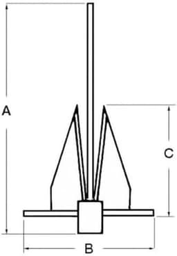 Danforth Anker - Scheepsanker - Vaartuig Vastleggen - Zware Kwaliteit - 15 kg - Metaal — thumbnail 2