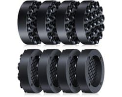 8-delige set anti-vibratie pads voor wasmachine en droger - Sterke zuignappen, antislip en geluidsdempende pads, voorkomen dat de wasmachine verschuift en beschermen de vloer - Zwart