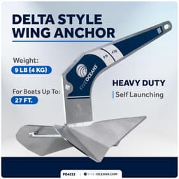 Bootanker Delta Stijl - Ploeganker - Watersport Gebruik - Zelf Lancerend Ontwerp - 4 Kg — thumbnail 5