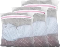 Set van 3 waszakken in verschillende maten van 40 cm tot 60 cm - Beschermt kwetsbare kleding met verborgen rits en duurzame kwaliteit — thumbnail 1