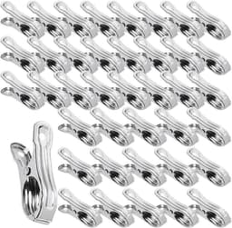 40 Stuks RVS Wasknijpers, Handige Clips voor Strandhanddoeken, Kleding en Sokken, Duurzame Towel Clamps voor Strandstoelen en Badhanddoeken — thumbnail 1