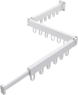 Opvouwbaar Wit Wasrek Buiten Waslijn Opvouwbaar, 3 Niveaus Wand Wasrek Binnen, Aluminium Wasrek voor Balkon Wasruimte Kamer, Kledingrek — thumbnail 1