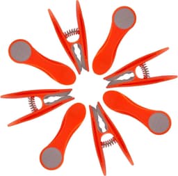 Wasknijpers Set - Kledingklemmen Opbergzak - Kleding Drogen - Softgrip Roestvrijstaal - 96 stuks - Oranje — thumbnail 5
