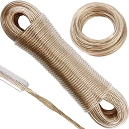 30m - Extra Sterk met Stalen Kern Rvs 120kg Draagvermogen - Flexibele Waslijn voor Buiten Tuin Kamperen - Stevige Scheurvaste Waslijnen - Buiten Waslijn — thumbnail 1