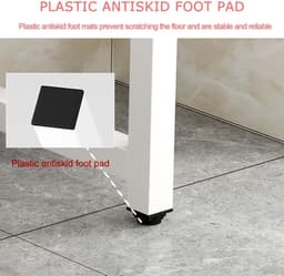Stapelbare Opslag Unit - Wasdroger Plank - Ruimte Besparen - Heavy Duty 300kg - 75x65x105cm - Wit Hout — thumbnail 5