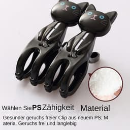 Wasknijpers - Kledingklemmen - Wasgoed Droge - Antislip Ontwerp - Ca. 73 cm - Zwart Wit — thumbnail 3