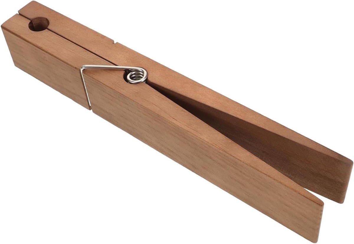 Houten Wasknijper - Kledingklem Badkamer - Kleding Drogen - Gladde Afwerking - 30 cm Lengte - Koffie — afbeelding 1