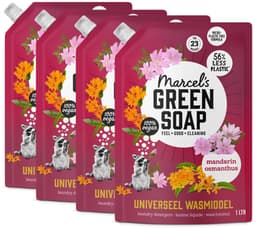 Marcel's Green Soap Universeel Wasmiddel Navulling - Mandarijn & Osmanthus - 4 x 1L - 92 wasbeurten — thumbnail 1