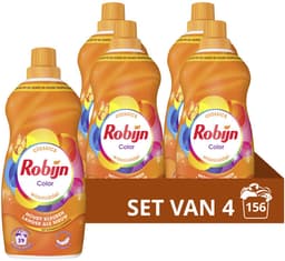 Robijn - Klein & Krachtig Wasmiddel Color 39 Wasbeurten - 4 x 1,19 liter - Voordeelverpakking — thumbnail 1