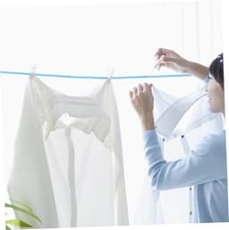 Verstelbare Kledinglijn - Waslijn Outdoor - Kleding Drogen - Winddicht Antislip - 500 cm - Blauw — thumbnail 4