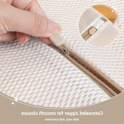 Set van 6 dubbele, verdikte fijnmazige waszakken met rits voor kleding, ondergoed en accessoires — thumbnail 3