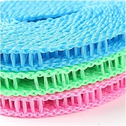 Draagbare Waslijn - Kledinglijn Touw - Buiten Drogen - Winddicht Nylon - 5 Meter - Roze — thumbnail 4