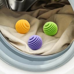9 stuks wasballen voor de wasmachine - wasdroogballen van rubber en siliconen- Herbruikbare wasballen die de stof verzachten-kreukels verminderen en aan elkaar plakken — thumbnail 3
