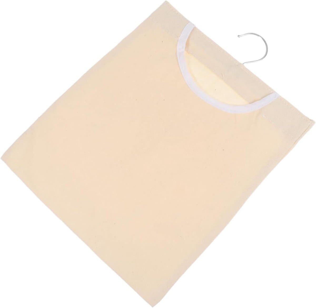 Opbergzak Wasknijpers - Waszak Hanger - Ruimte Besparen - Grote Opening - 36x26.5CM - Beige — afbeelding 1
