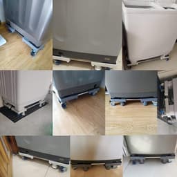 Verstelbare trolley met bewegende wielen - basisstandaard voor koelkast, vriezer, wasmachine en droger (45-65 cm) - stevige lade voor fornuizen en vaatwasser (4 poten, enkel wiel) — thumbnail 2