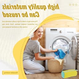 2-delige waszakken voor schoenen, wasmachine zakken, herbruikbare schoenenzakken, geschikt voor alle soorten schoenen en wasmachines — thumbnail 4