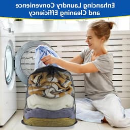 Grote waszakken van 70 x 90 cm, wasnet met trekkoord voor wasmachine, ideaal voor kleding en beddengoed — thumbnail 3