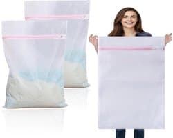 Grote Waszakken 90 x 110 cm, XXXL Wasnet voor Wasmachine, Geschikt voor Gordijnen, Jassen en Handdoeken