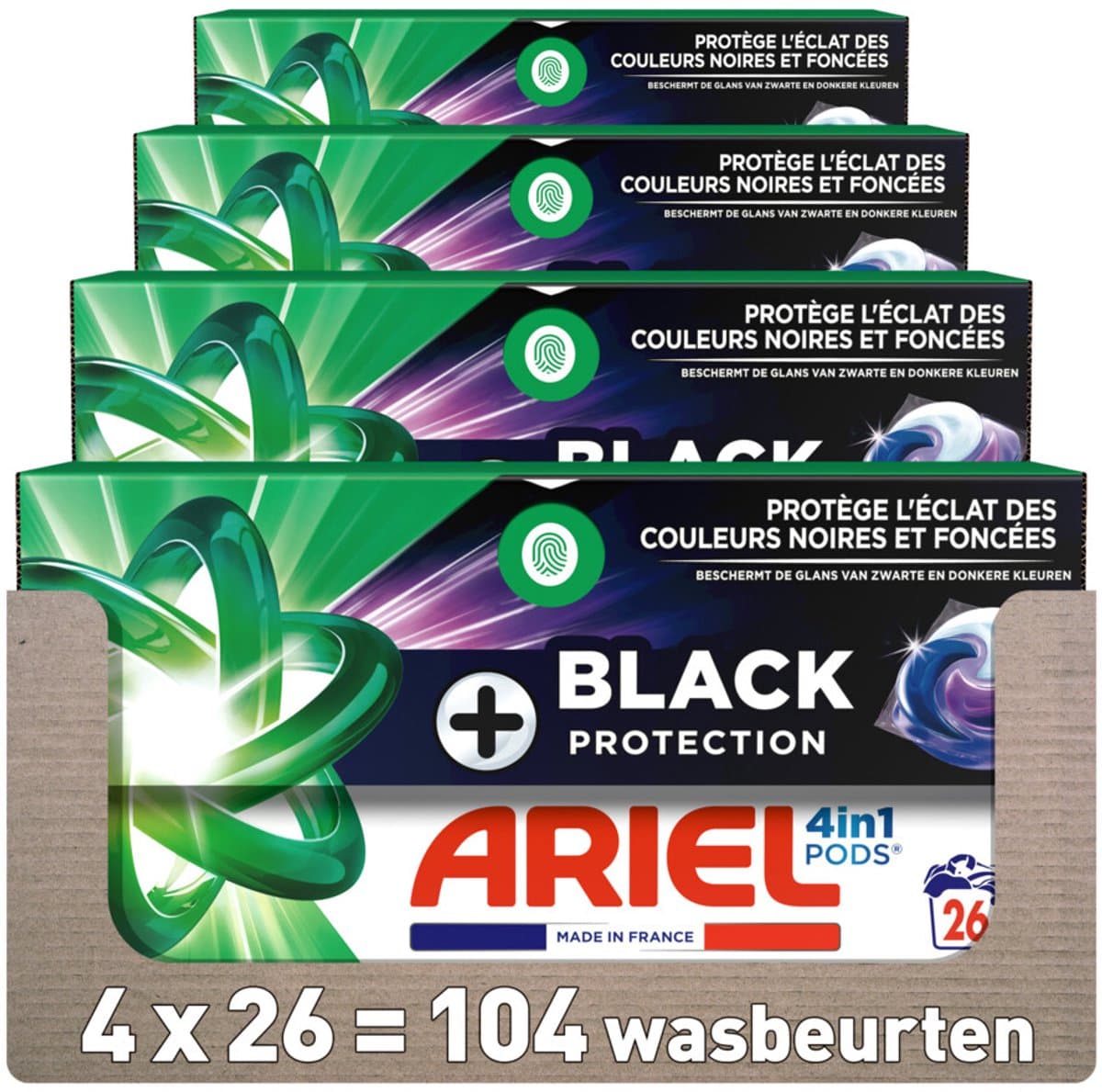 Ariel 4in1 Wasmiddel Pods Revitablack - 4 x 26 Wasbeurten — afbeelding 1