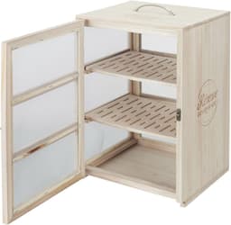 Opslagkast voor Keuken en Eten - Hout en Staal, 28,2 x 24 x 39 cm - Ideaal voor Kaas en Vleeswaren — thumbnail 4