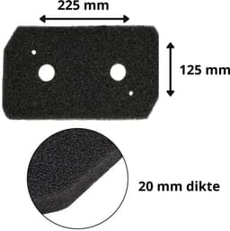 Bramokava – Droger Filter – 1 Stuk – Geschikt voor Bosch Siemens - Condensor Wasdroger Droogkast Schuimfilter – Alternatief voor 12007650 – 225x125x20 mm — thumbnail 3