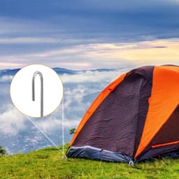 10 stuks 30 cm grondankers van staal, gegalvaniseerde palen voor trampoline, tenten en luifels — thumbnail 4
