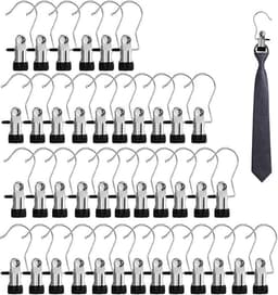 PolkaHome 40 stuks roestvrijstalen wasknijpers met 360° draaibare clips en antislip — thumbnail 1