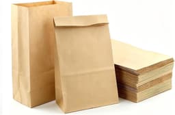 Papieren zakken - Bruin - 24 x 13 x 8 cm - Robuust Kraftpapier - Voor Cadeaus en Voedsel — thumbnail 1