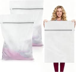 Grote waszakken 60 x 80 cm met rits voor delicate was, ideaal voor dekbedden, beddengoed en kledingbescherming — thumbnail 1