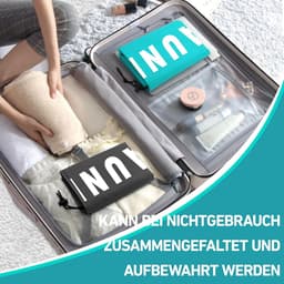Set van 2 Herbruikbare Reiswaszakken voor Vuile Kleding, Grote Trekkoordwaszak, Ideaal voor Vakantie, Kamperen en Thuisgebruik — thumbnail 5