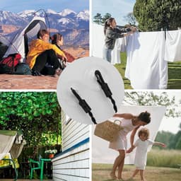 Waslijnen, reiswaslijn met 2 zuignappen, draagbare campingwaslijn, verstelbare waslijn, outdoor, linnen touw voor binnen — thumbnail 2