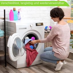 9 drogerballen, herbruikbare wasballen voor droger en wasmachine, efficiënt drogen, droogballen voor zacht wassen, verminderen rimpels en statische lading — thumbnail 2