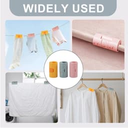 Wasknijpers - Kledinghangers Clips - Clips - Winddichte Knijpers - Waslijn Knijpers - Broekhanger Clips - Wasknijpers - Fluwelen Hanger Clips - Wasgoed Klemmen - Antislip Kledingklemmen - Naaldloos - Roze - Blauw - Geel - 30 stuks — thumbnail 5