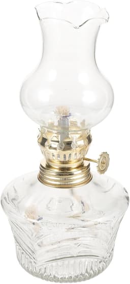 1set Retro Kerosine Lamp Glas Draagbare Olielamp Voor Binnengebruik Decoratieve Nachtlamp Voor Tafel Noodverlichting Voor Woonkamer Keuken — thumbnail 1