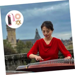 1set Chinese Guzheng Vinger Picks Imitatie Nagels Met Opbergplaat Comfortabel Georganiseerd Voor Diverse Scènes Voor String Instrumenten Optredens — thumbnail 4