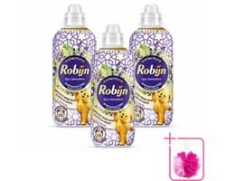 3 x Robijn – Wasverzachter – Intense Spa Sensation – 765 ml - Bulkverpakking - Wasverzachter - Douchemop - Eucalyptus