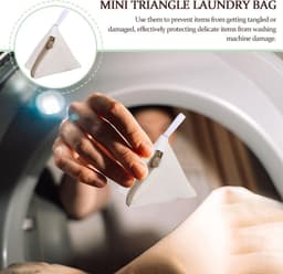 Mini Triangle Waszakken - 4 Stuks Mesh Waszakken met Rits voor Ondergoed, Sokken en Delicate Kleding (4 Kleuren) — thumbnail 2