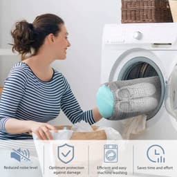 Waszak voor Schoenen - Multifunctionele Herbruikbare Waszak voor Alle Schoenen en Maten, Beschermt Schoenen en Wasmachine (Grijs) — thumbnail 3