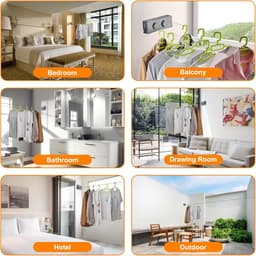 Kledinglijn met dubbele lijnen - roestvrij staal - ruimtebesparend - ideaal voor binnen en buiten - ShopVlot — thumbnail 2