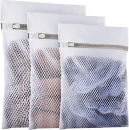 Waszakken met honingraatstructuur, 3 stuks, waszakken met ritssluiting, herbruikbare en duurzame mesh-waszak voor ondergoed, beha's, sokken, blouses en broeken (1S + 1M + 1L) — thumbnail 1