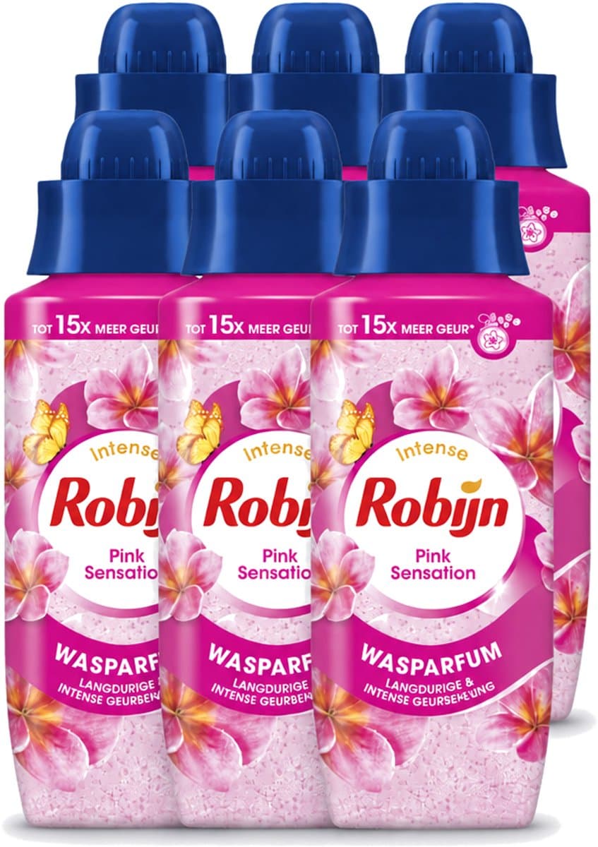 6 x Robijn – Wasparfum – Intense Pink Sensation – 342 ml - Voordeelverpakking - 6 stuks — afbeelding 1