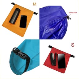 6-delige waterdichte droge tassen, droge zak, droge zak, draagbare combo-etui met grote capaciteit, snorkeltas, drijftas voor reizen, raften, driften, zwemmen, snorkelen, kamperen, fietsen, vissen, kajakaccessoires — thumbnail 3