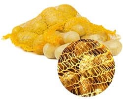 Ritselzakken voor groenten en fruit (12,5 kg) - 10 bruine groentezakken met optimale ventilatie