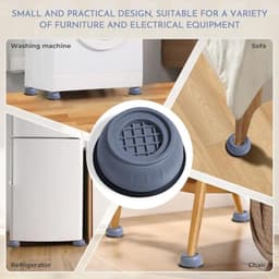 Washer Foot Pads - 4 Piece Anti-Vibration Mat for Washing Machines, Dryers, Refrigerators, and Tables — thumbnail 5