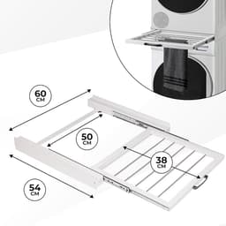 Verbindingsframe Droger Wasmachine - Universeel - Wit - Metaal — thumbnail 5