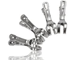 Wasknijpers RVS 4-Stuks – Metalen Wasknijper Groot – Roestvrijstalen Papierklem en Foto Clip – Sterke Handdoek Knijpers voor Kleding, Waslijn, Wasrek en Kantoor