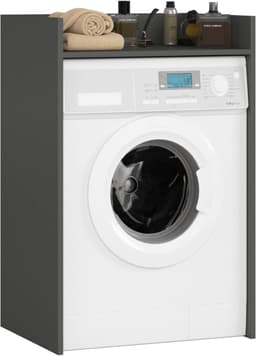 Wasmeubel voor Wasmachine en Wasdroger - Ruimtebesparend en Modern Design - 64 cm Grafietgrijs — thumbnail 1